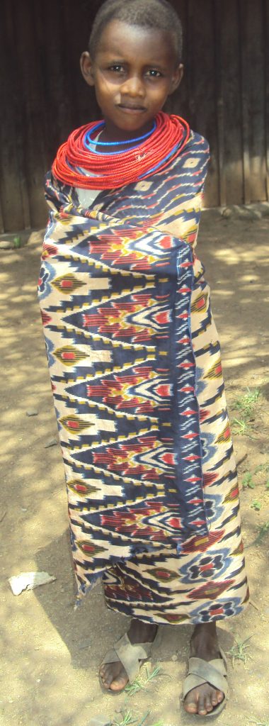 Young, beaded girl