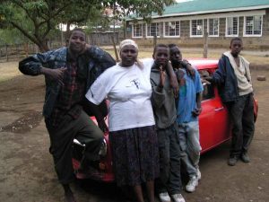 Mama Mwangi with her boys.
